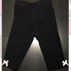 Black Leggings w/ Pink Bows